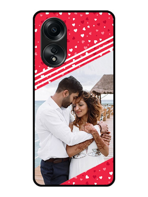 Custom Oppo A58 Custom Glass Mobile Case - Valentines Gift Design