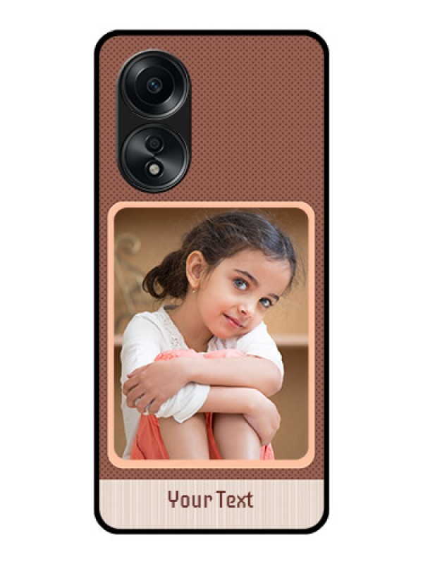 Custom Oppo A58 Custom Glass Phone Case - Simple Pic Upload Design