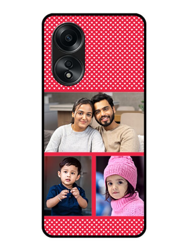 Custom Oppo A58 Personalized Glass Phone Case - Bulk Pic Upload Design