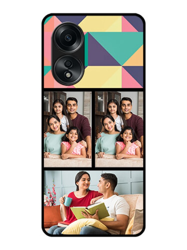 Custom Oppo A58 Custom Glass Phone Case - Bulk Pic Upload Design