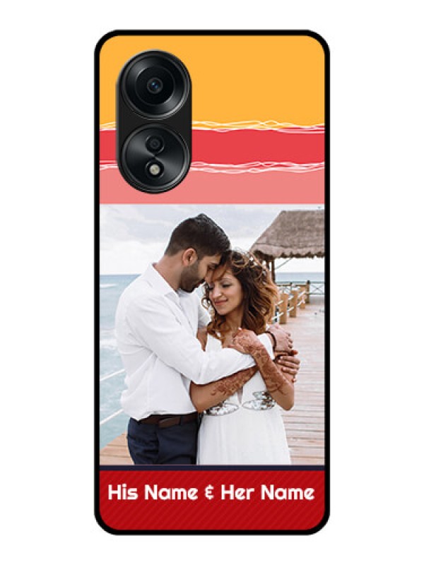 Custom Oppo A58 Custom Glass Mobile Case - Colorful Case Design