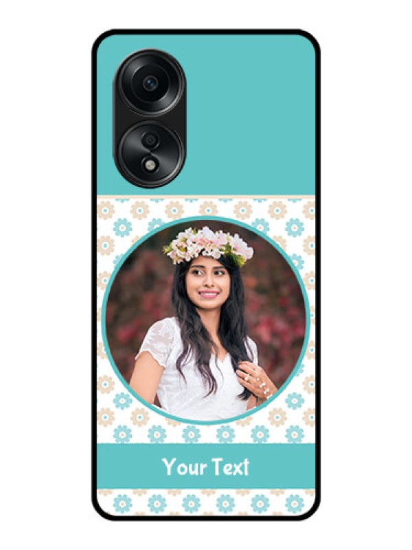 Custom Oppo A58 Custom Glass Mobile Case - Beautiful Flowers Design