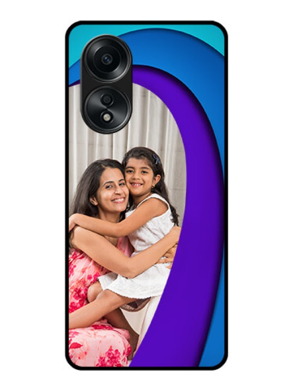 Custom Oppo A58 Photo Printing on Glass Case - Simple Pattern Design