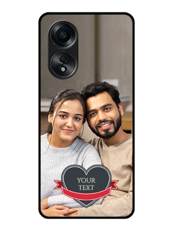 Custom Oppo A58 Custom Glass Phone Case - Just Married Couple Design