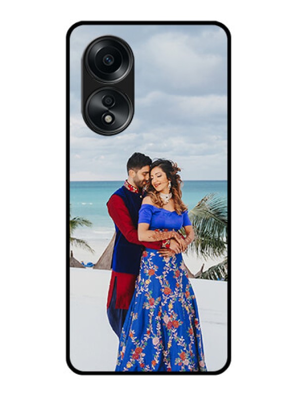 Custom Oppo A58 Photo Printing on Glass Case - Upload Full Picture Design