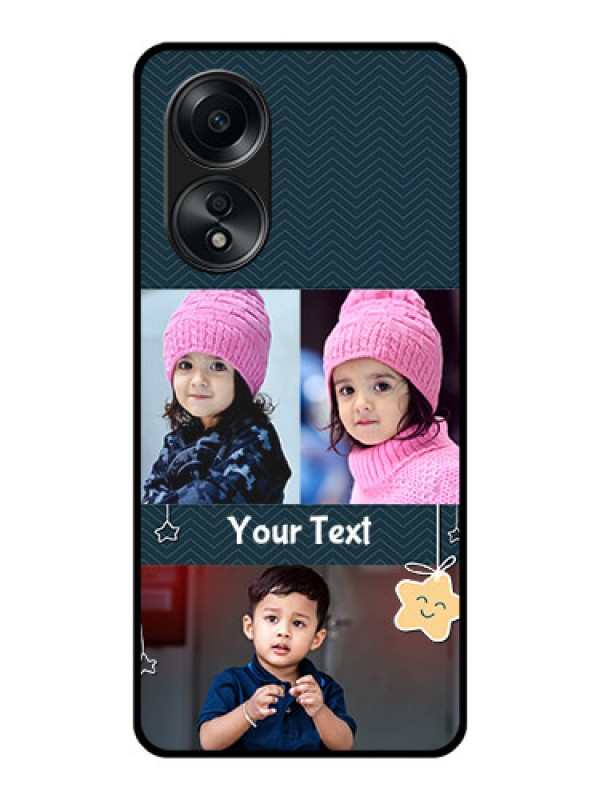 Custom Oppo A58 Custom Glass Mobile Case - Hanging Stars Design