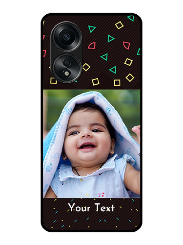 Custom Oppo A58 Custom Glass Phone Case - with confetti birthday design