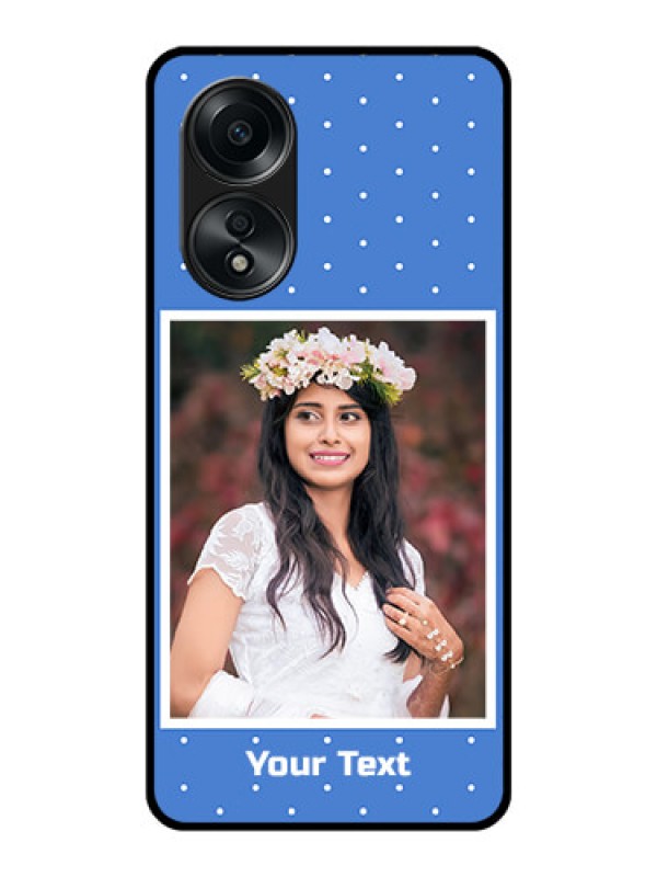 Custom Oppo A58 Photo Printing on Glass Case - Polka dots design