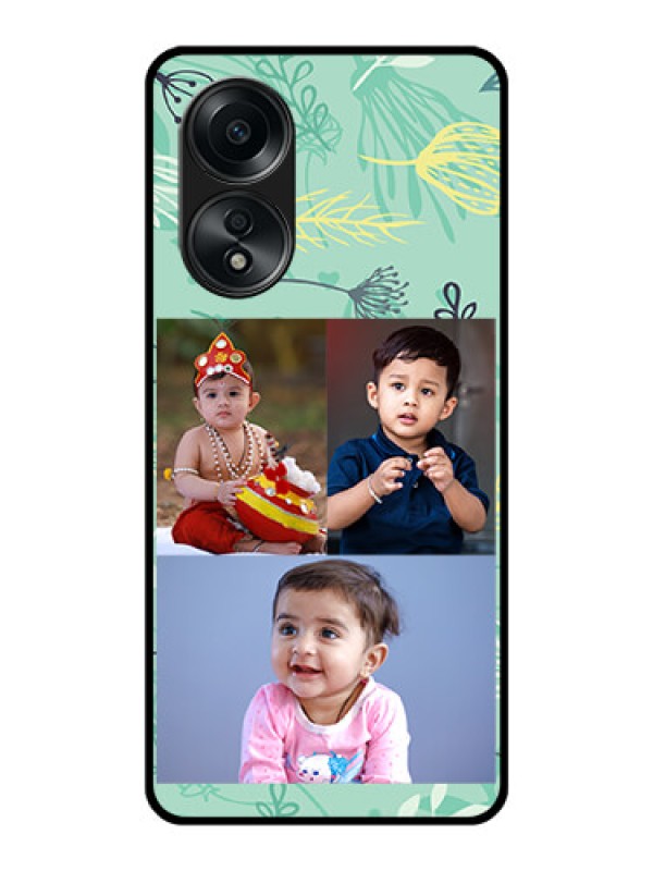 Custom Oppo A58 Photo Printing on Glass Case - Forever Family Design
