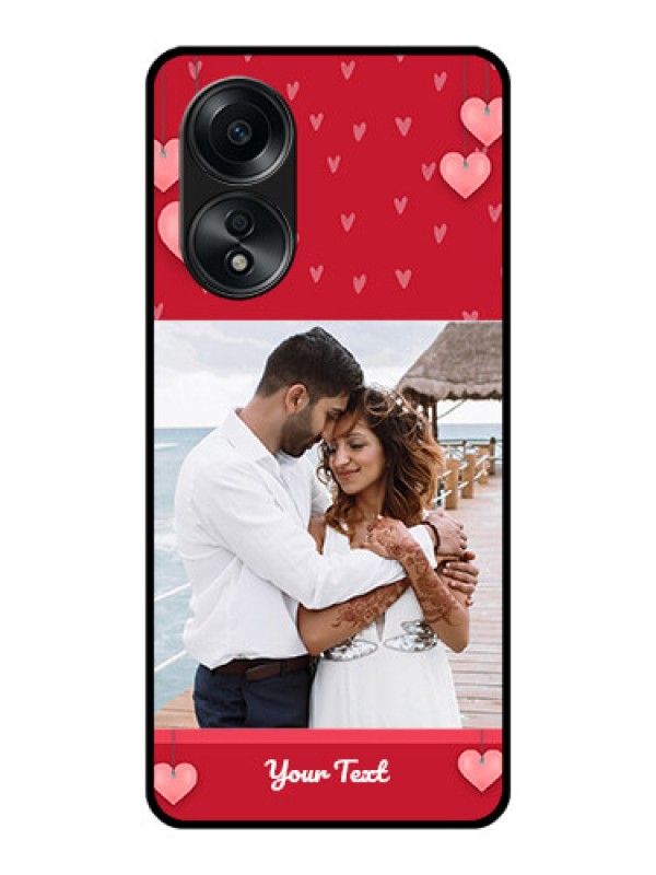 Custom Oppo A58 Custom Glass Phone Case - Valentines Day Design