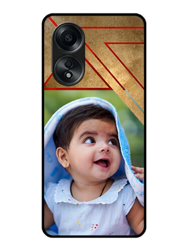 Custom Oppo A58 Personalized Glass Phone Case - Gradient Abstract Texture Design