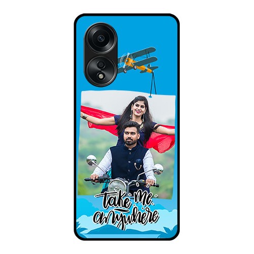 Buy Oppo A78 4G Custom Glass Mobile Case - Custom Letter In Curved Badge Design