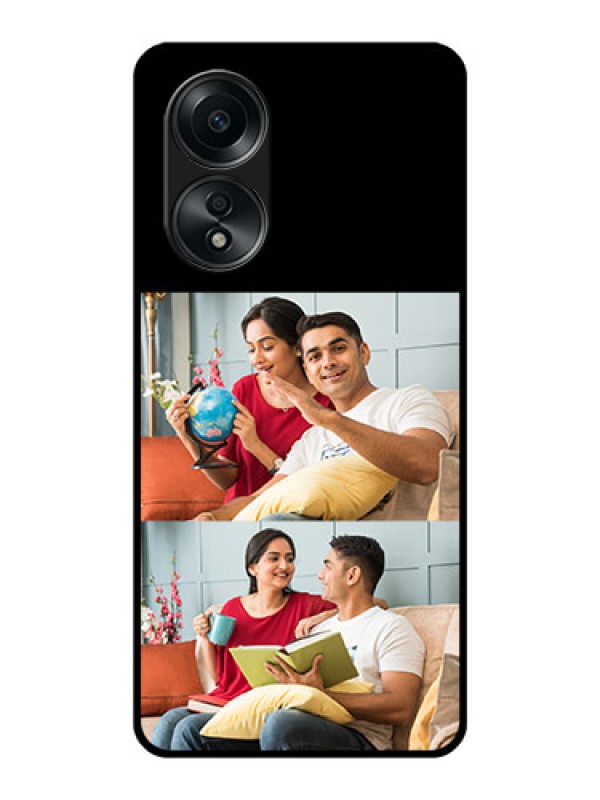 Custom Oppo A58 2 Images on Glass Phone Cover