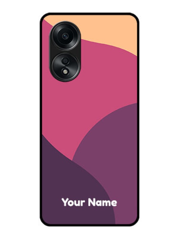 Custom Oppo A58 Custom Glass Phone Case - Mixed Multi-colour abstract art Design