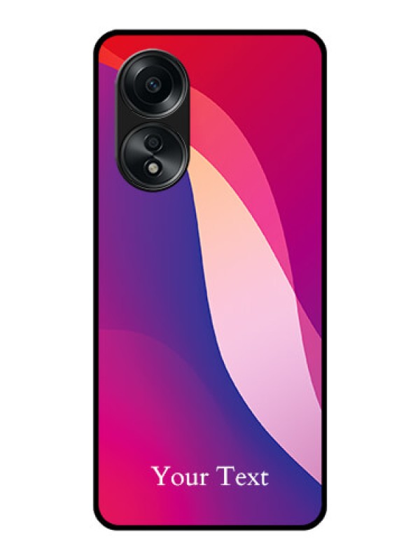 Custom Oppo A58 Personalized Glass Phone Case - Digital abstract Overlap Design