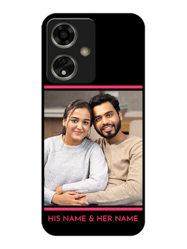 Custom Oppo A59 5G Custom Glass Phone Case - With Add Text Design