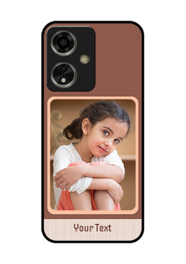 Oppo A59 5G Custom Glass Phone Case - Simple Pic Upload Design