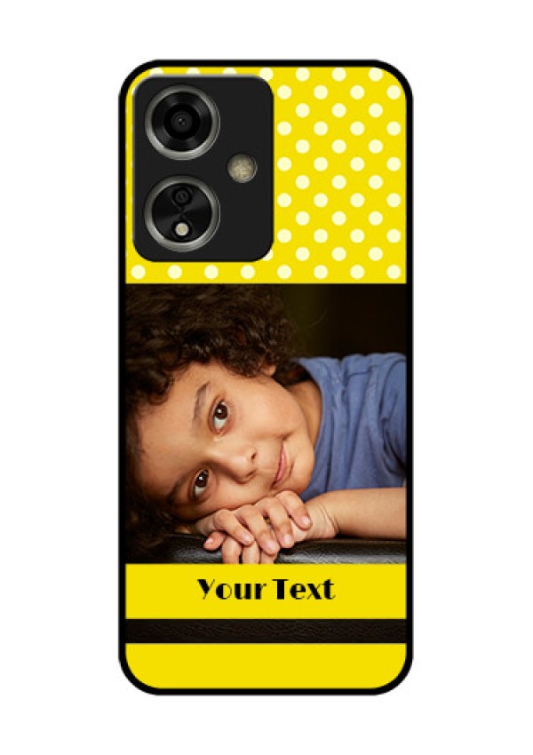 Oppo A59 5G Custom Glass Phone Case - Bright Yellow Case Design