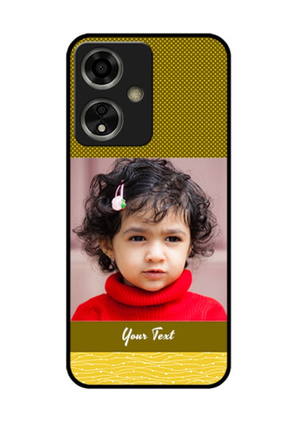 Oppo A59 5G Custom Glass Phone Case - Simple Green Color Design
