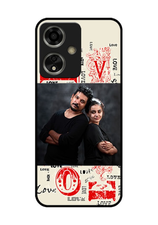 Oppo A59 5G Custom Glass Phone Case - Trendy Love Design Case