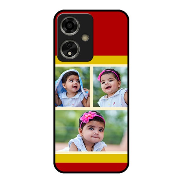 Oppo A59 5G Custom Glass Phone Case - Multiple Pic Upload Design