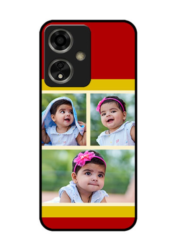 Oppo A59 5G Custom Glass Phone Case - Multiple Pic Upload Design