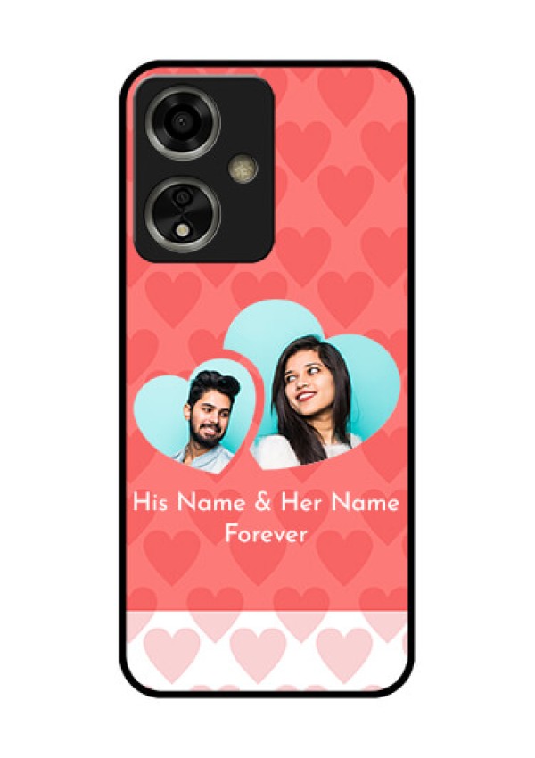 Oppo A59 5G Custom Glass Phone Case - Couple Pic Upload Design