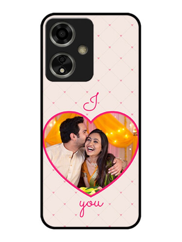 Custom Oppo A59 5G Custom Glass Phone Case - Heart Shape Design