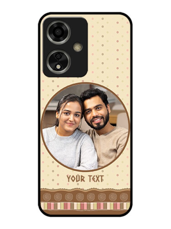 Custom Oppo A59 5G Custom Glass Phone Case - Brown Dotted Mobile Case Design