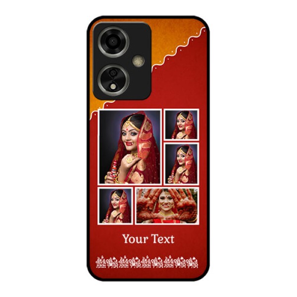 Oppo A59 5G Custom Glass Phone Case - Wedding Pic Upload Design