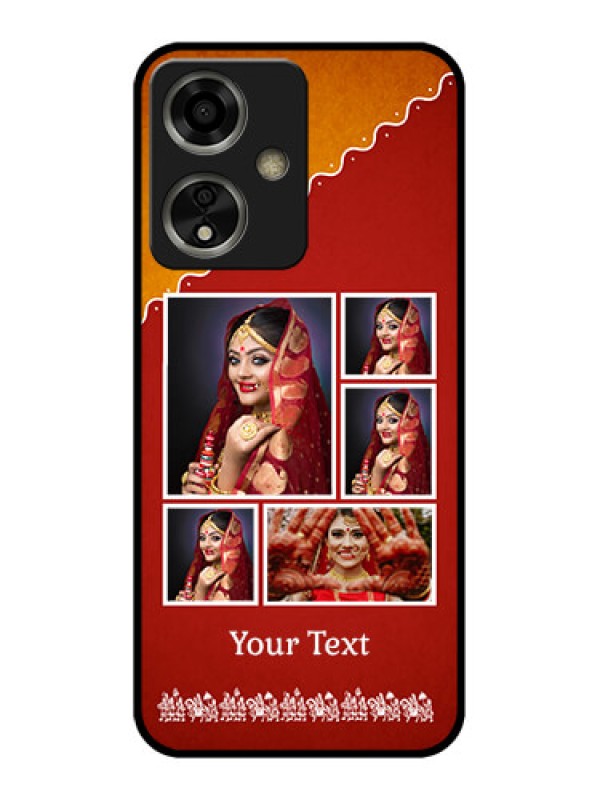 Custom Oppo A59 5G Custom Glass Phone Case - Wedding Pic Upload Design