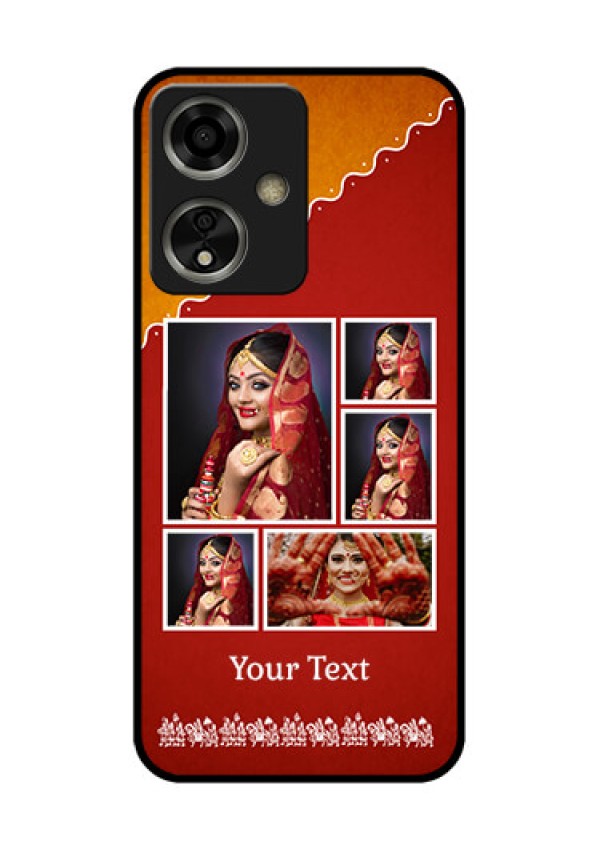 Oppo A59 5G Custom Glass Phone Case - Wedding Pic Upload Design