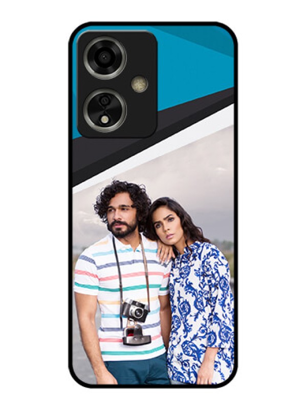 Custom Oppo A59 5G Custom Glass Phone Case - Simple Pattern Photo Upload Design