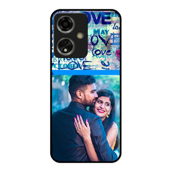 Oppo A59 5G Custom Glass Phone Case - Colorful Love Design
