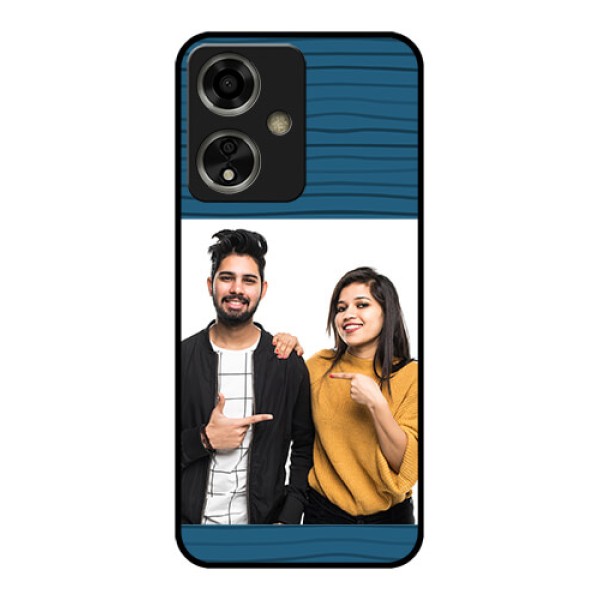 Oppo A59 5G Custom Glass Phone Case - Blue Pattern Cover Design Oppo A59 5G Custom Glass Phone Case - Blue Pattern Cover Design