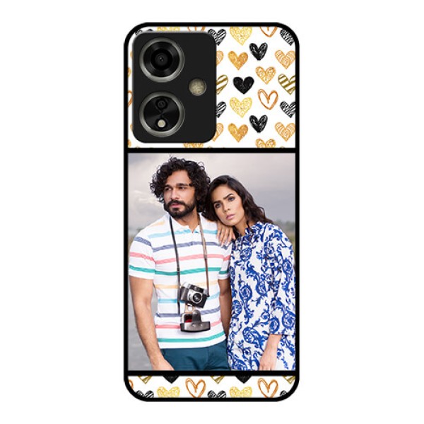 Oppo A59 5G Custom Glass Phone Case - Love Symbol Design