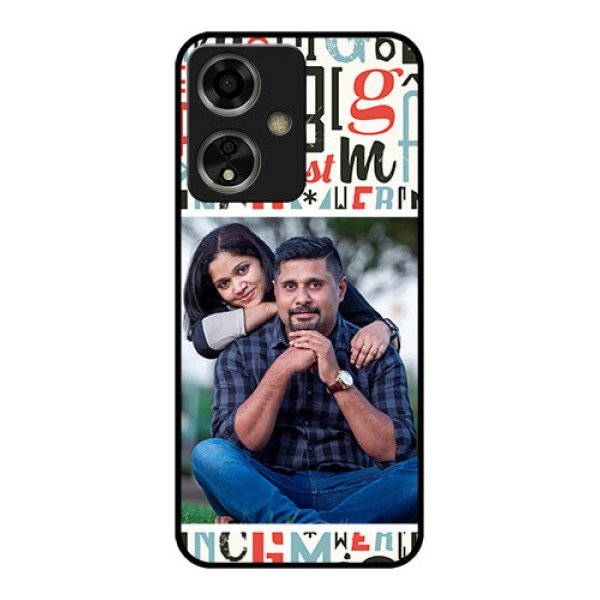 Oppo A59 5G Custom Glass Phone Case - Alphabet Design