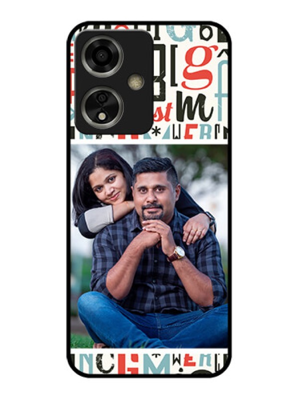 Custom Oppo A59 5G Custom Glass Phone Case - Alphabet Design