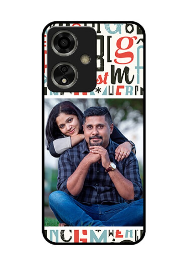 Oppo A59 5G Custom Glass Phone Case - Alphabet Design