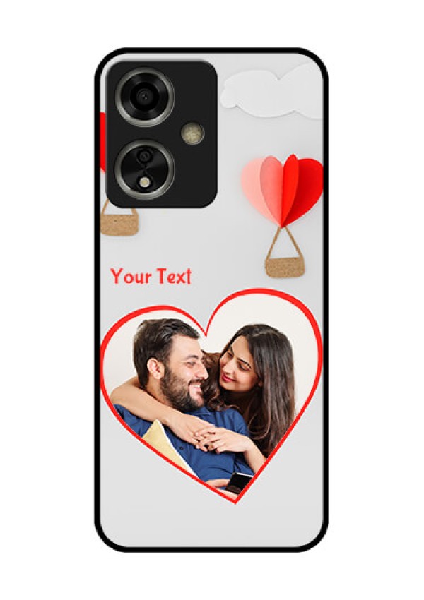 Oppo A59 5G Custom Glass Phone Case - Parachute Love Design