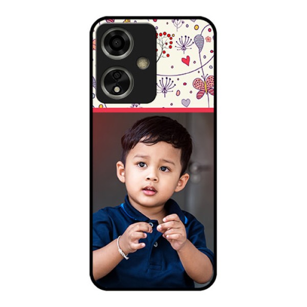 Oppo A59 5G Custom Glass Phone Case - Premium Floral Design