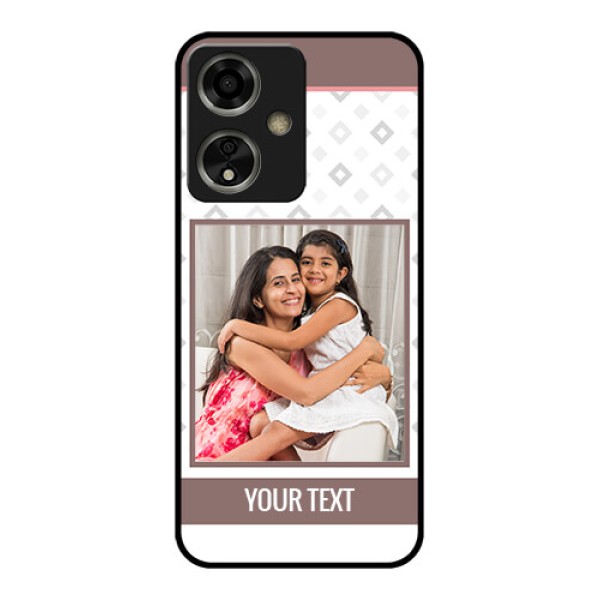 Oppo A59 5G Custom Glass Phone Case - Simple Diamond Design