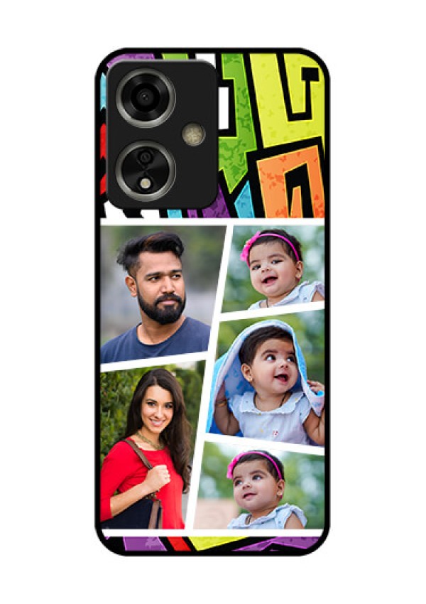 Oppo A59 5G Custom Glass Phone Case - Graffiti Pattern Design