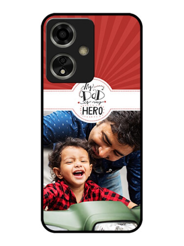 Custom Oppo A59 5G Custom Glass Phone Case - My Dad Hero Design