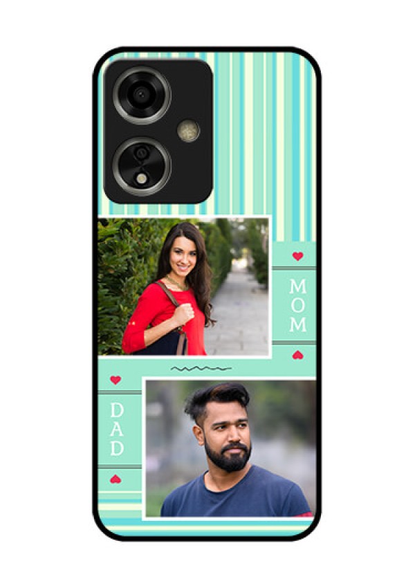 Oppo A59 5G Custom Glass Phone Case - Mom & Dad Pic Design