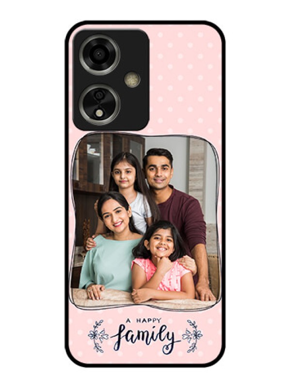 Custom Oppo A59 5G Custom Glass Phone Case - Family With Dots Design