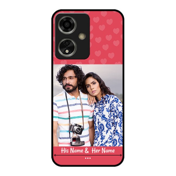 Oppo A59 5G Custom Glass Phone Case - Simple Love Design