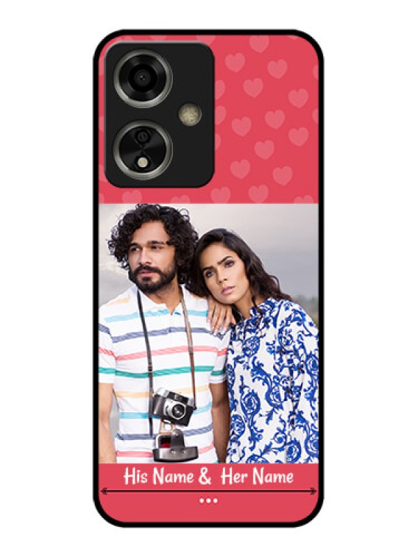 Custom Oppo A59 5G Custom Glass Phone Case - Simple Love Design