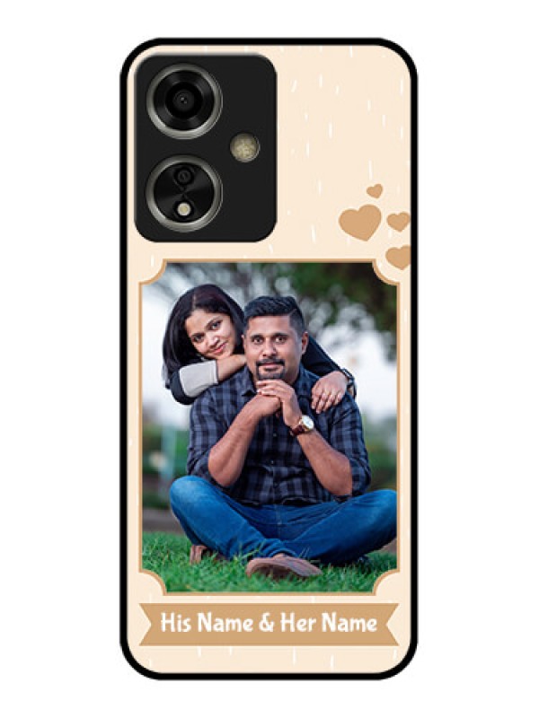 Custom Oppo A59 5G Custom Glass Phone Case - With Confetti Love Design