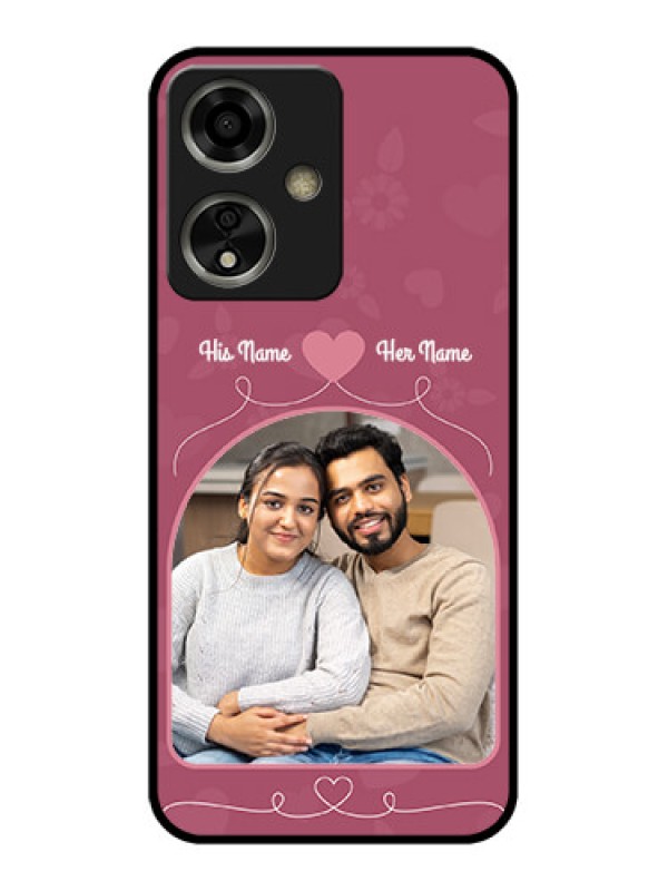 Custom Oppo A59 5G Custom Glass Phone Case - Love Floral Design